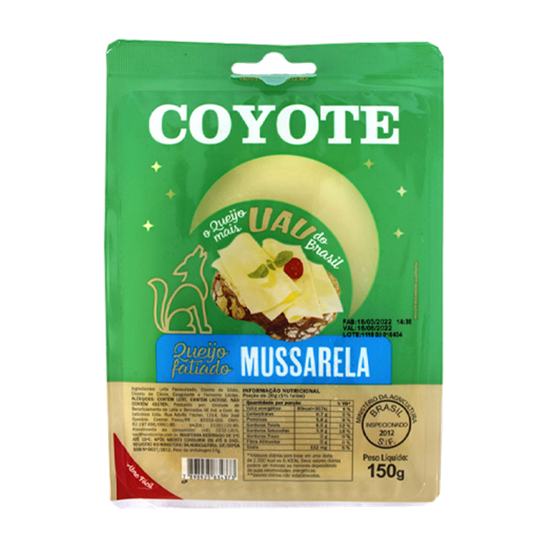 Queijo Mussarela Coyote 150g Fatiado