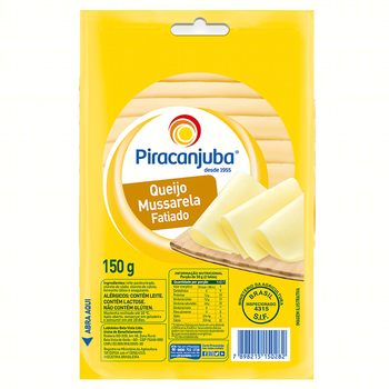 QUEIJO PIRACANJUBA MUSSARELA FATIADO 300