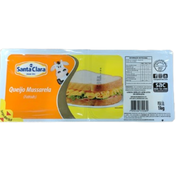 QUEIJO MUSSARELA SANTA CLARA 1KG