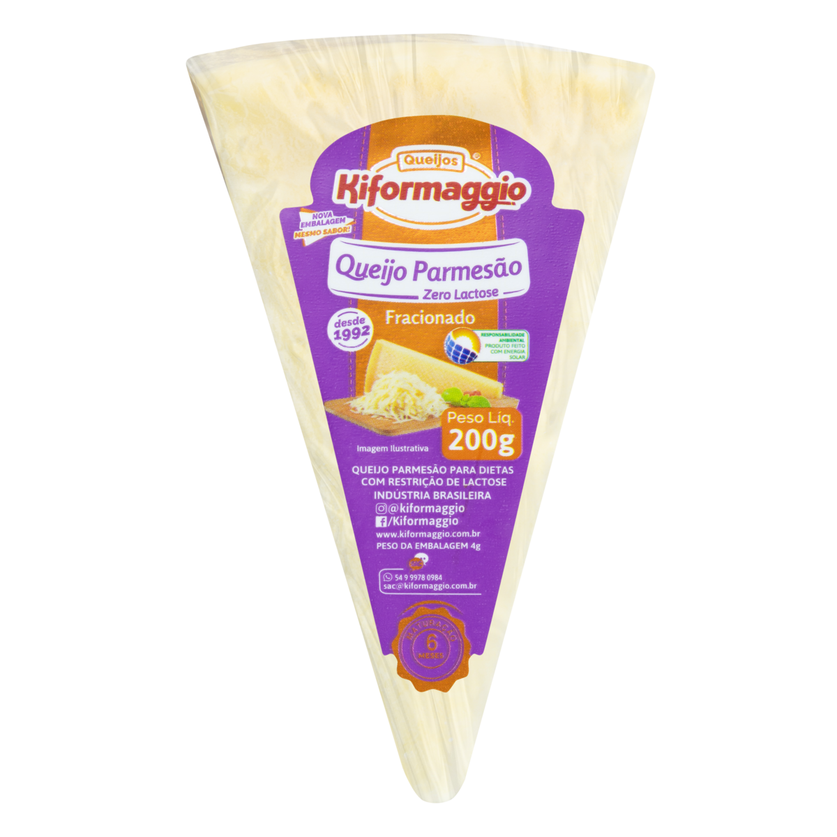 QUEIJO KIFORMAGGIO 200G PARMESAO ZERO LACTOSE