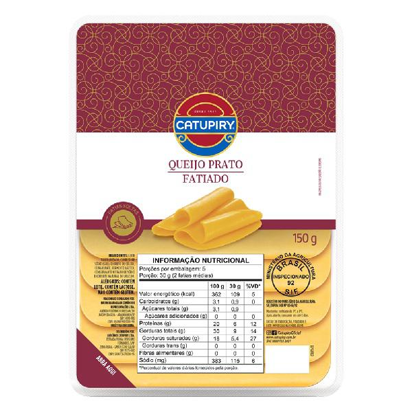QUEIJO PRATO FATIADO 150G_CATUPIRY 24X0,15 UN