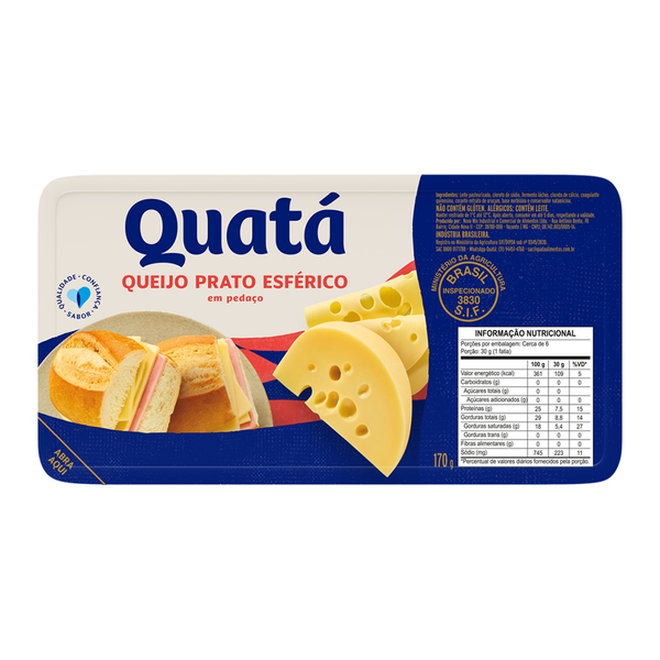 QUEIJO PRATO ESFERICO FRACIONADO 170G