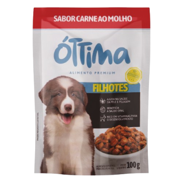 RACAO OTTIMA P/CAES 85GR FILHOTE SCH CARNE