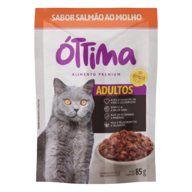 RACAO OTTIMA P/GATOS 85GR AD SCH SALMAO