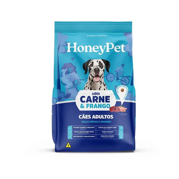 RACAO HONEY PET CAES ADUL CARNE E FRANGO 6 KG