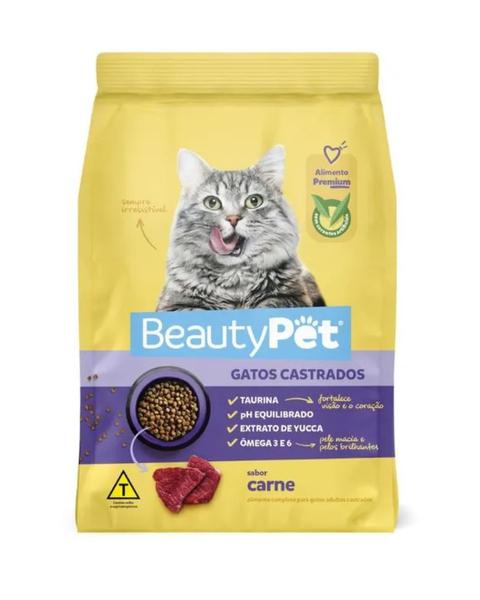 RACAO BEAUTY PET ALIM GATO 900G CASTRADO CARNE