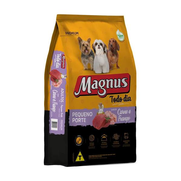 RACAO MAGNUS TODO DIA 3KG CARNE/FRANGO PEQUENO PORTE