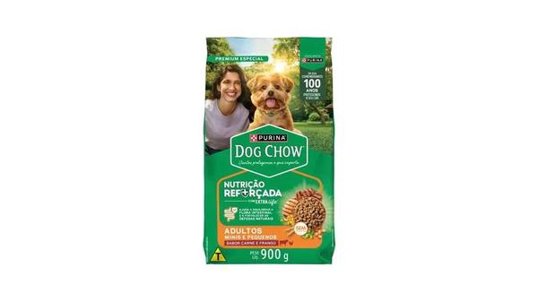 RACAO DOG CHOW ADULTO 900G PEQ CARN FRANG