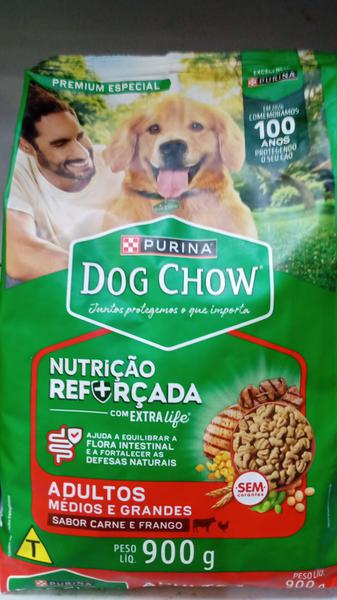 RACAO DOGCHOW NUTRICAO REFORCADA ADULTOS M/G 900G
