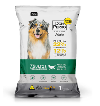 RAÇÃO DON PERRO 1KG ADULTO BACON