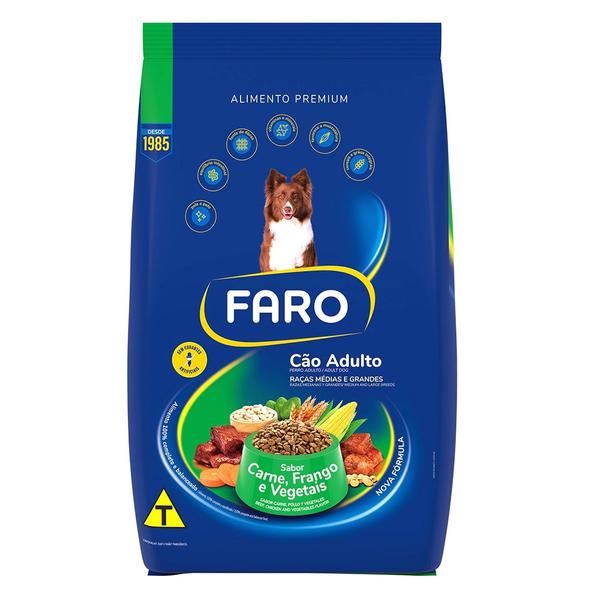 RACAO FARO CAO 900G  CARN/FRGO/VEG