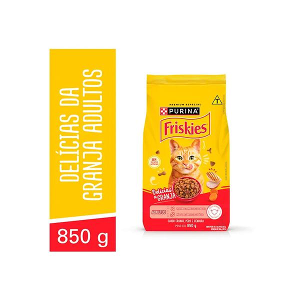 RACAO FRISKIES DELIC GRANJA FGO 850G