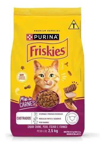 Peti Racao Dog Chow Gatos Castrado 2,5kg Carne