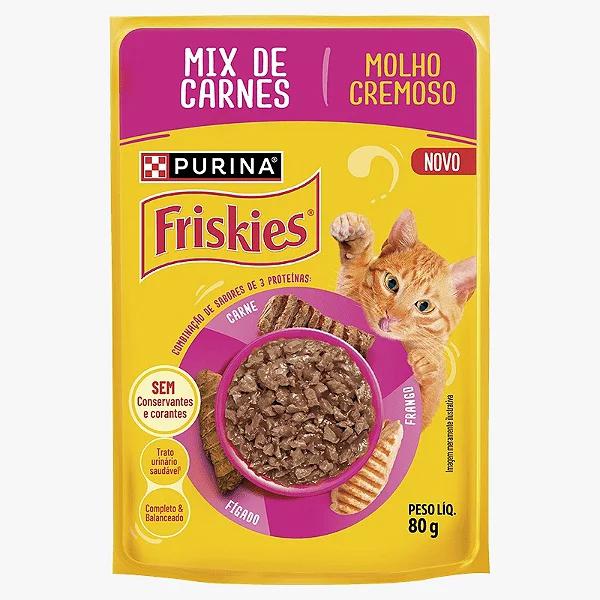 RACAO FRISKIES 80G SACHET MIX DE CARNES