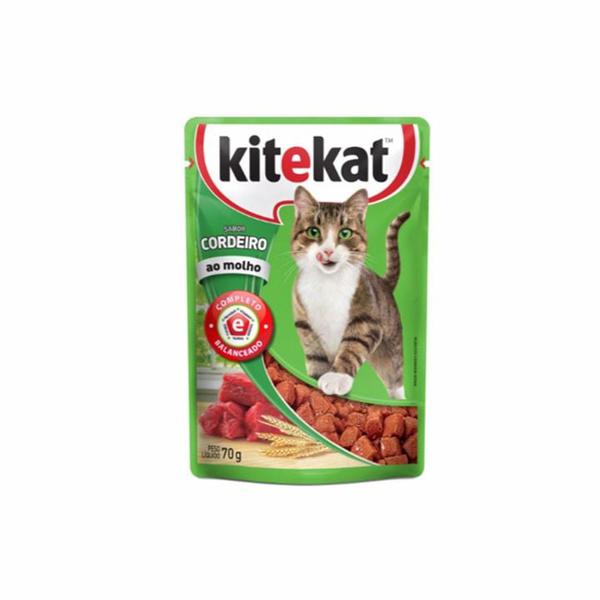 RACAO KITEKAT SH ADULTO CORDEIRO 70G