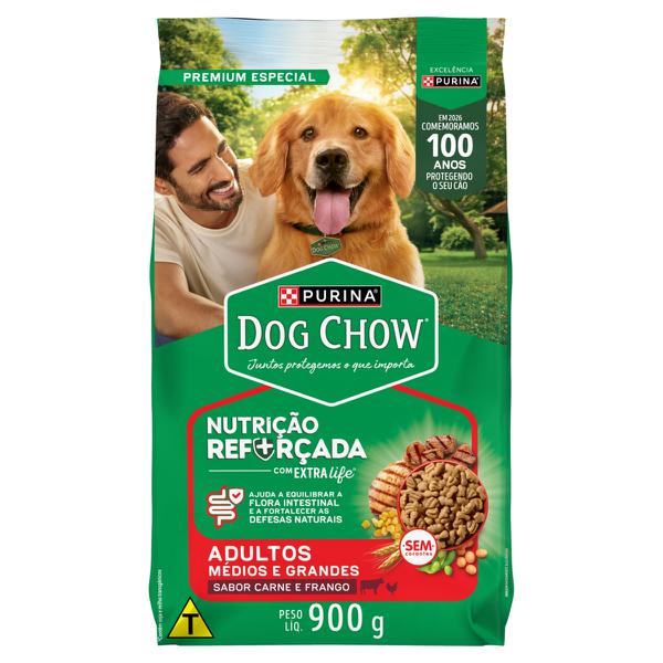 RACAO DOG CHOW ADULTO 900G MED GD CARN FRA