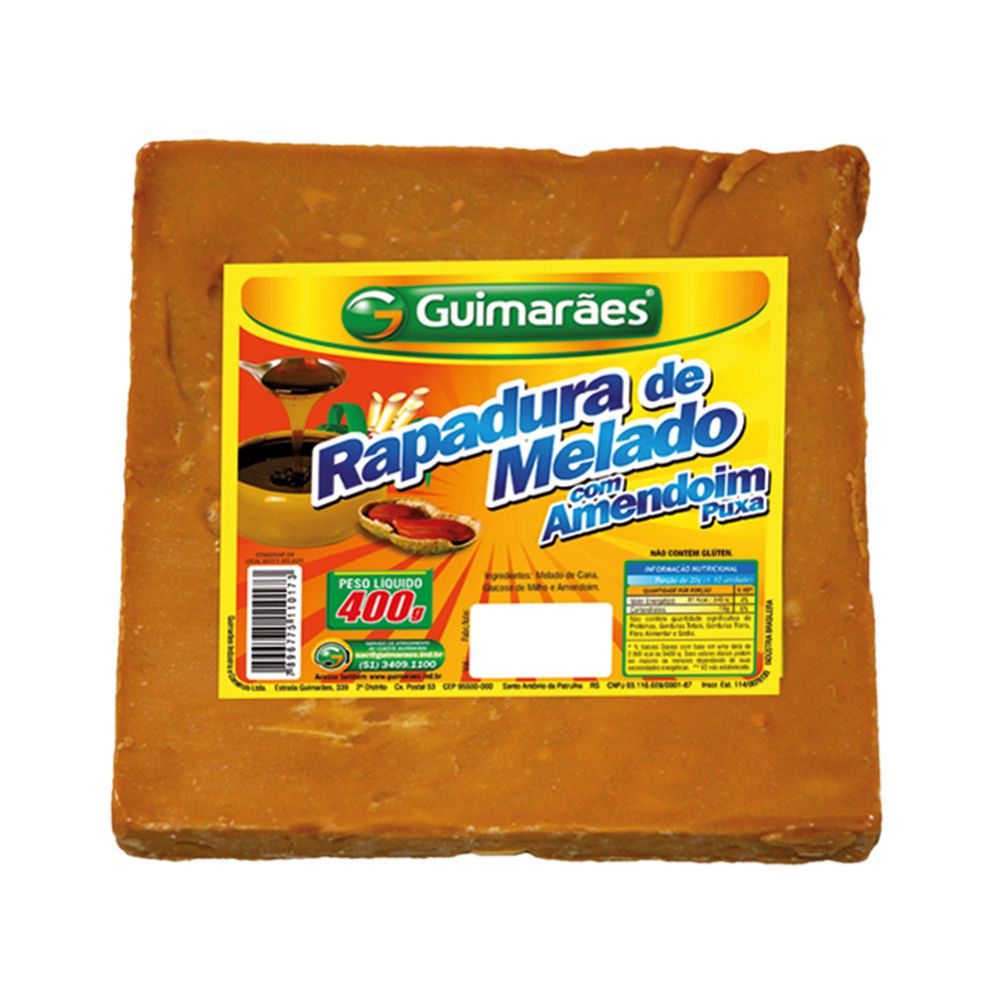 RAPADURA GUIMARAES PUXA AMENDOIM 400G