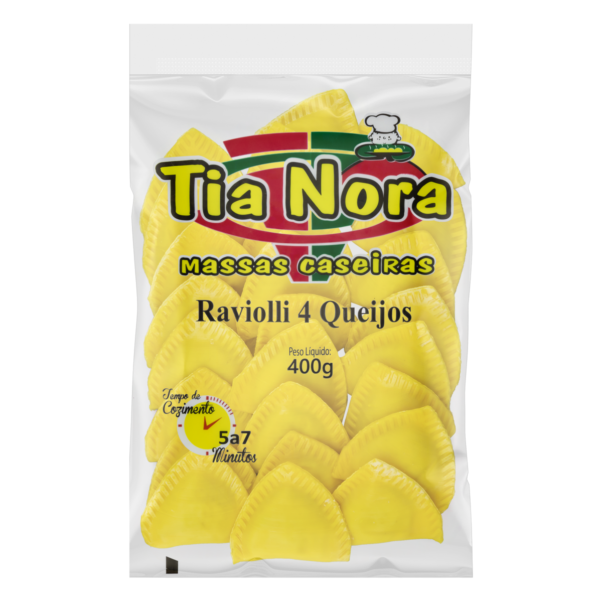 RAVIOLLI 4 QUEIJOS TIA NORA 400G