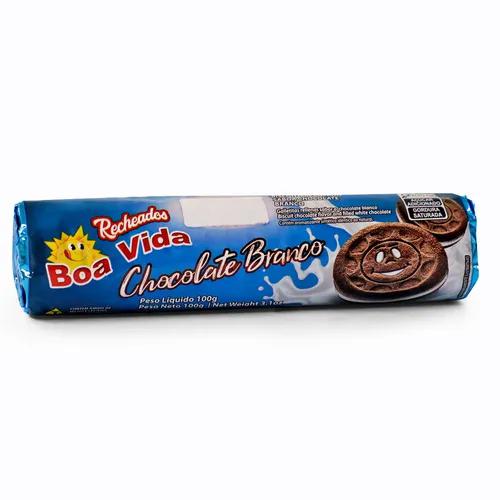 BISCOITO BOA VIDA RECHEADO 100G CHOCOLATE BRANCO