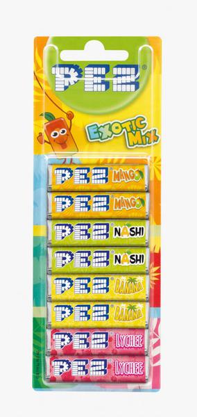 PASTILHA PEZ REFIL EXOTIC MIX 8UND