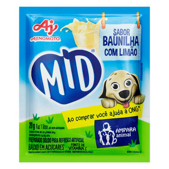 REFRESCO EM PO MID BAUNILHA COM LIMAO 25