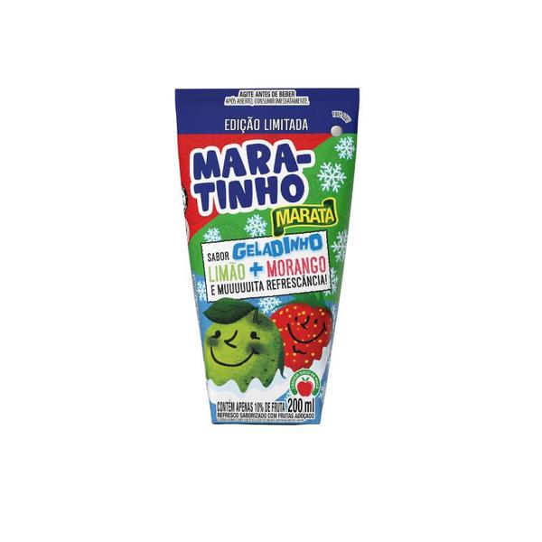 REFRESCO MARATINHO LIMAO E MORANGO 200ML