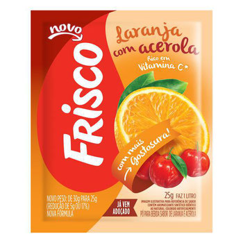 REFRESCO FRISCO LARANJA C/ACEROLA 25G