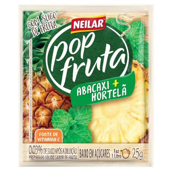 REFR.POP FRUTA ABACAXI C/ HORTELA 25G