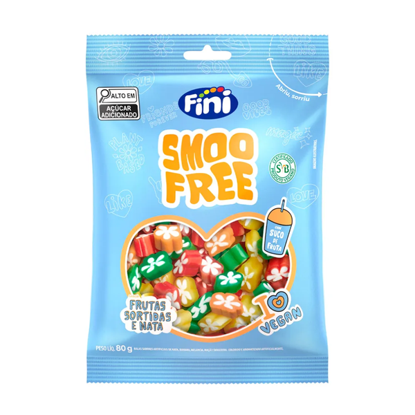BALAS FINI SMOOFREE  FRUTAS SORTIDAS 80G