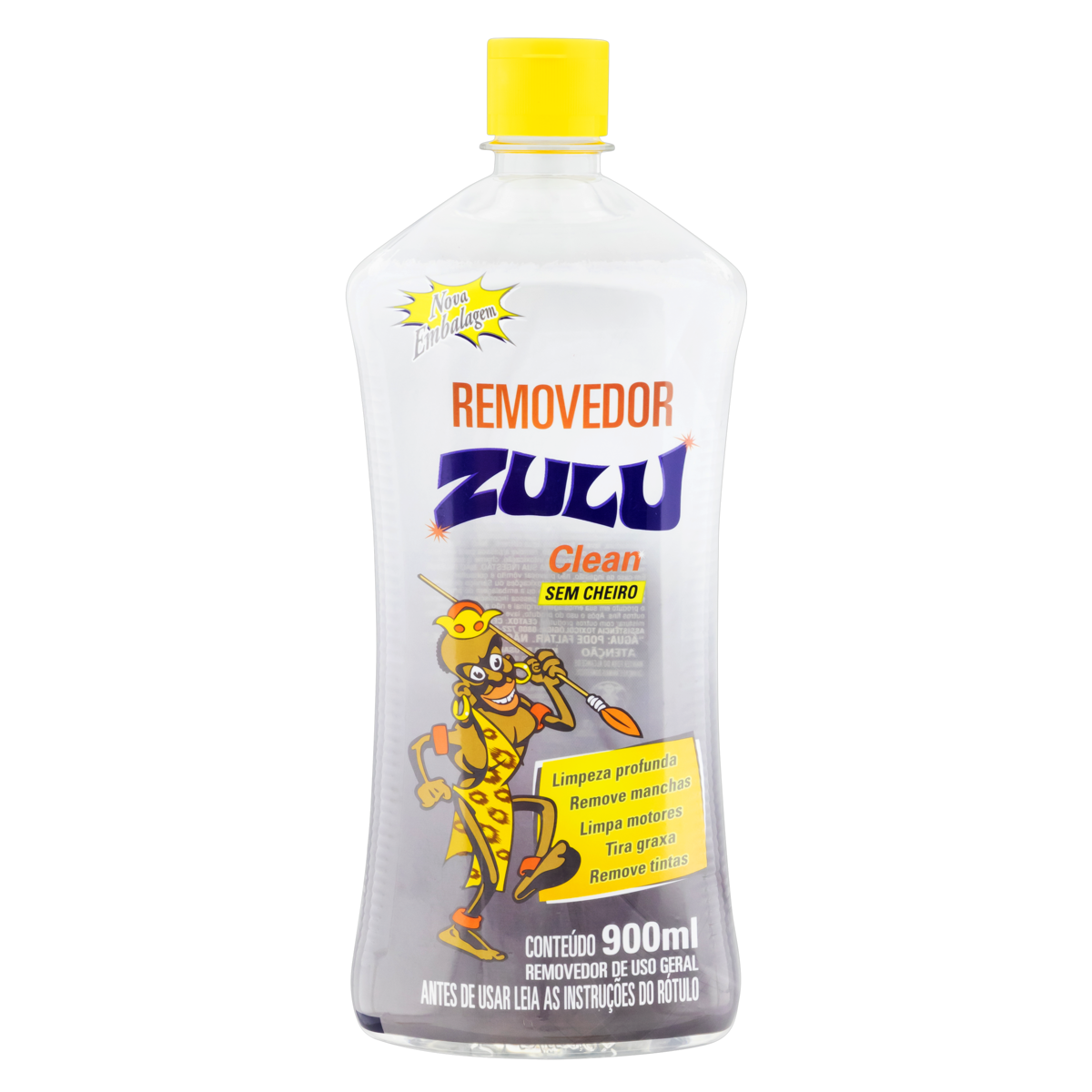 REMOVEDOR ZULU 900ML CLEAN S/CHEIRO