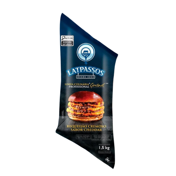 REQUEIJAO CREMOSO LATPASSOS SABOR CHEDDAR BISNAGA 1,5KG