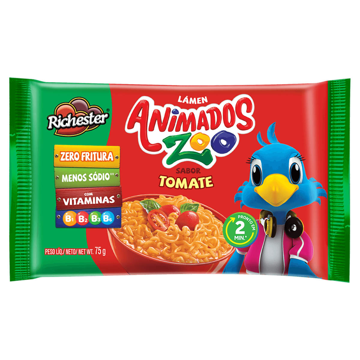 MASSA INSTANTANEA RICHESTER ANIMADO ZOO TOMATE 75G