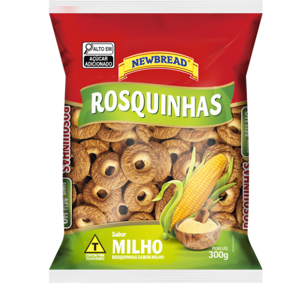 BISC. ROSQ NEWBREAD MILHO 300G