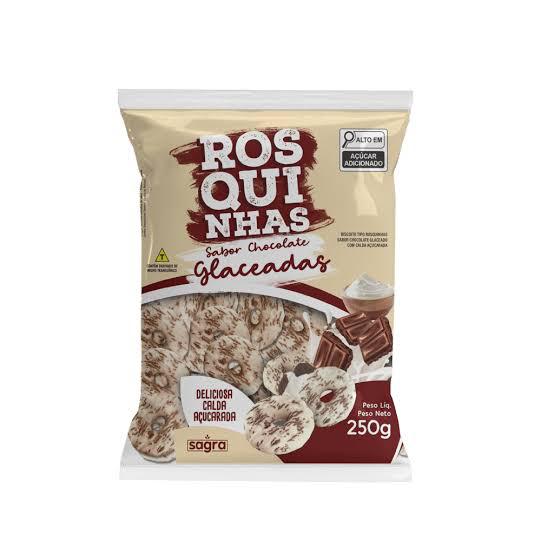 ROSQUINHA SAGRA GLACEADA CHOCOLATE 250G