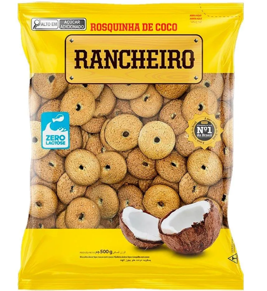 ROSQUINHA RANCHEIRO COCO 500G