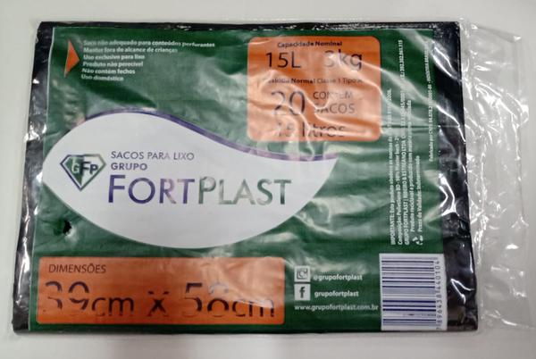 SACO LIXO FORTPLAST 15LT
