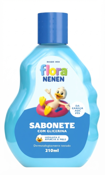 SABONETE LIQ FLORA NENEN 210ML BANHO DE