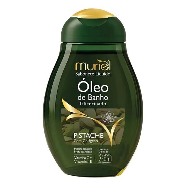 SABONETE LIQUIDO OLEO DE BANHO MURIEL PISTACHE COM COLAGENO 230ML