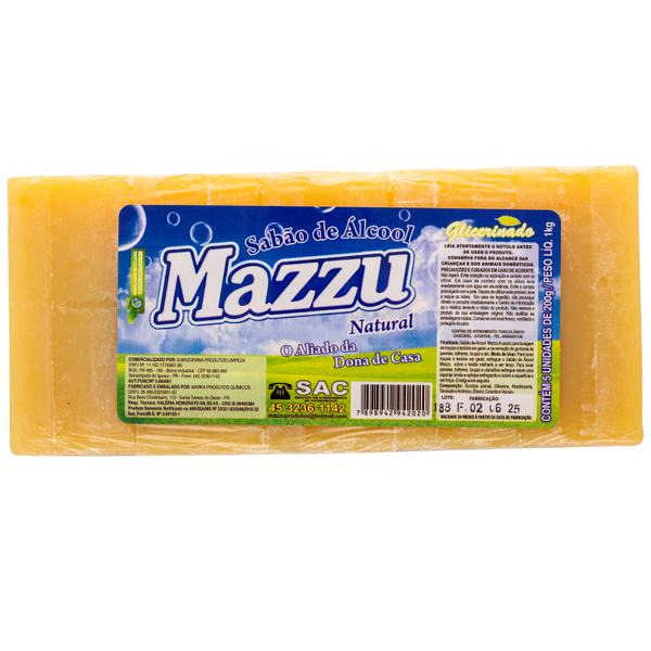 Sabao Barra Alcool Mazzu 1kg