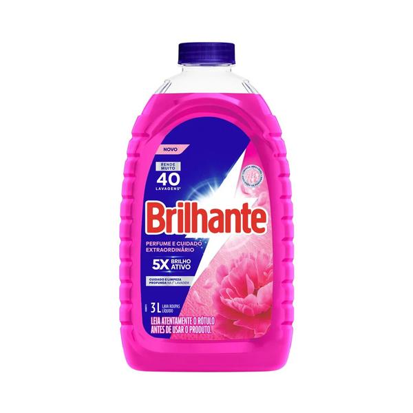 LAVA ROUPA LIQUIDO BRILHANTE PERFUME E CUIDADO EXTRAORDINARIO 3L