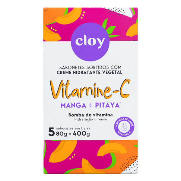 SABONETE CLOY 80G 5UN MANGA E PITAYA