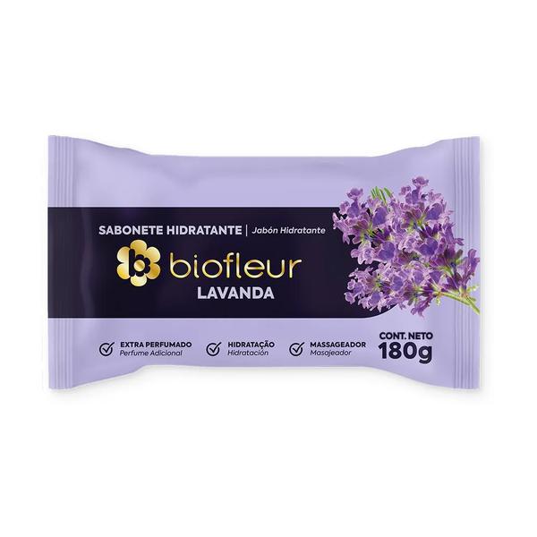Sabonete Biofleur Hidratante 180g, Lavanda