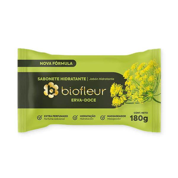 Sabonete Biofleur Hidratante 180g, Erva Doce