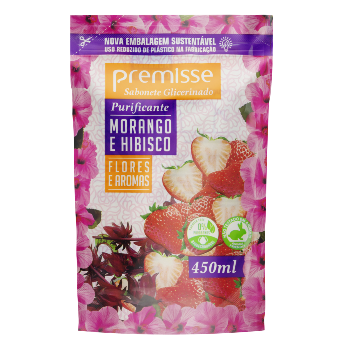 Sabonete Líq Premisse Refil 450ml Mor Hibi