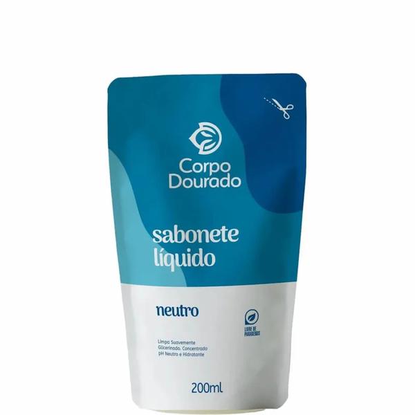 SABONETE LIQ CORPO DOURADO 200ML REFIL N