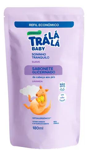 SABONETE LÍQUIDO TRALALA BABY REFIL 180ML SUAVE