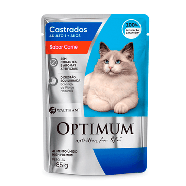 SACHE WHISKAS OPTIMUM CAT ADULTO CARNE 8