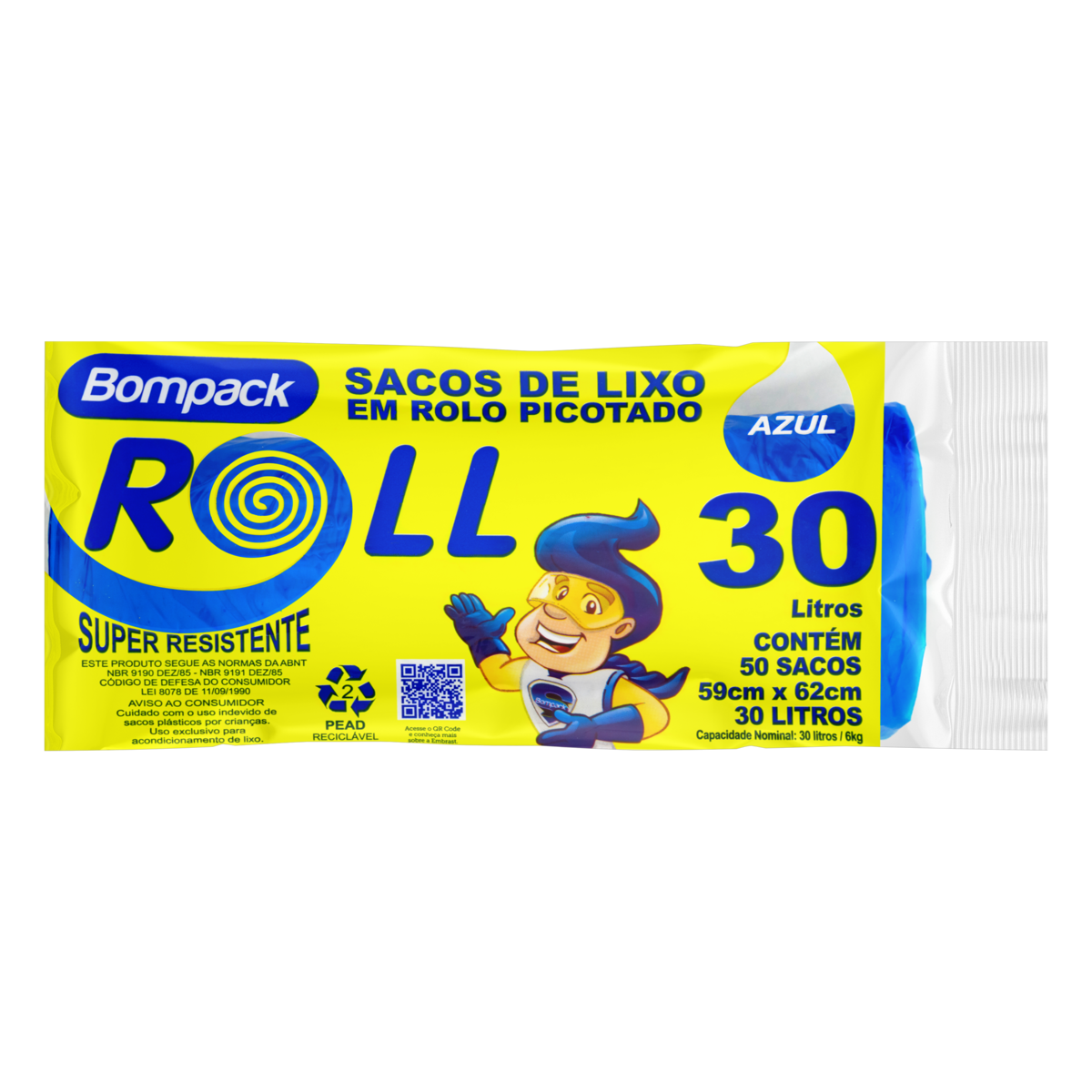 Saco Lixo Bompack Roll 30l C/40