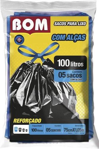 SACO LIXO BOM REF.ALCA 100LTS AZUL