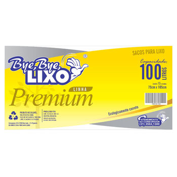 SACOS PARA LIXO BYE BYE PREMIUM ROL 100L